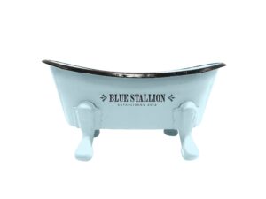 Mini Bathtub Soap Dish Caddy Blue