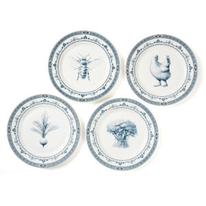 Dinner Plates Set of 4 Blue