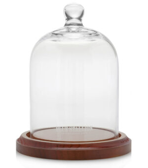 Wood Base Glass Cloche