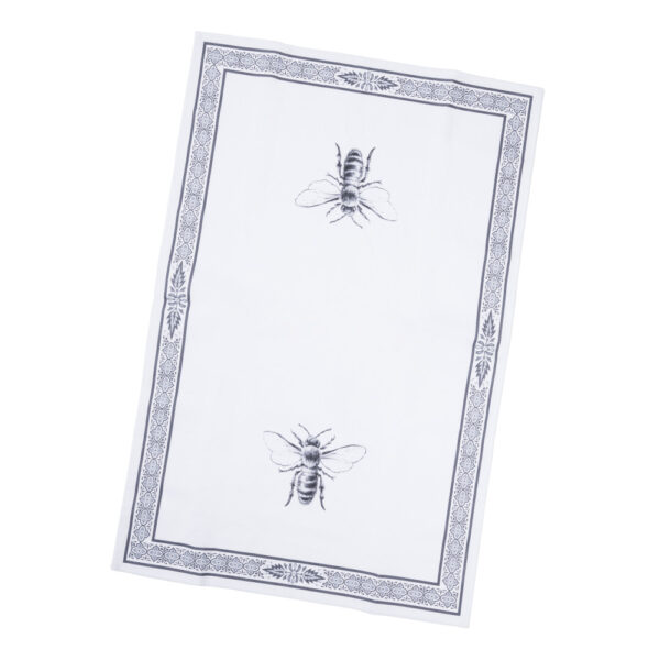 BLACK & WHITE HONEYBEE DELIGHT Tea Towel