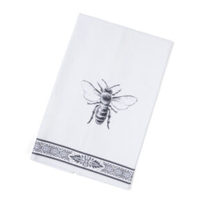 BLACK & WHITE HONEYBEE DELIGHT Tea Towel