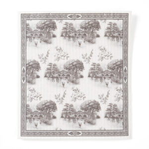 BLACK & WHITE FARM TOILE Reusable Dish Cloth