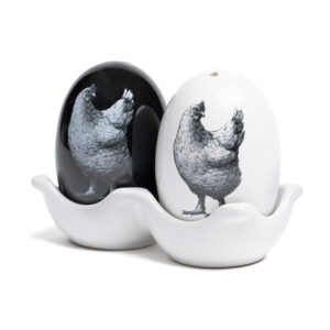 egg shaped salt and pepper shakers bsf-sp-ch-bw