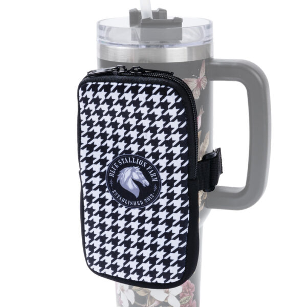 BLACK & WHITE HOUNDSTOOTH Tumbler Pouch